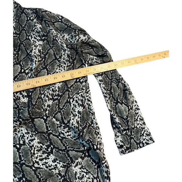 Pleione Snake Print Long‎ Sleeve Blouse Top Small Petite SP Animal - Picture 4 of 7
